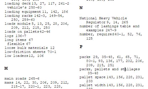 sample index